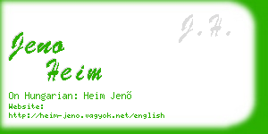 jeno heim business card